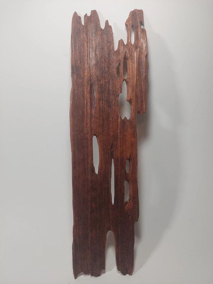 Antiguo tablón de madera a la deriva encontrado años 70 Florida Gulf Coast posible naufragio 24" Foto 1 de 4