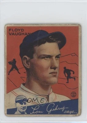 1934 Goudey Big League Chewing Gum R320 Arky Vaughan (Called Floyd on Card) HOF - Image 1 of 2