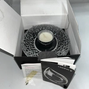 Orrefors Sweden Crystal Discus Candle Votive Holders New In Box - Picture 1 of 8