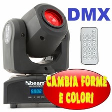 EFFETTO LUCE TESTA MOBILE PROIETTORE DMX SPOT WASH cambia forme e colori