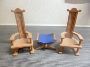 Playmobil zur Ritterburg 2 x Thronstuhl + Hocker Für König und Königin Möbel - Bild 1 von 1