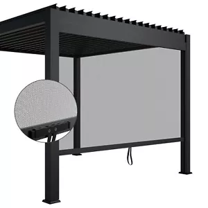 Seitenwand Rollo Lamellendach Aluminium Stoff Pergola Terrassenüberdach Juskys® - Bild 1 von 7