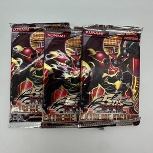 3x Yugioh Extreme Victory 5D'S Unlimited Sealed Booster Packs UNWEIGHED - Picture 1 of 2