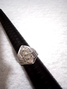 Aztec design Silver-tone Ring size 8 - Picture 1 of 2