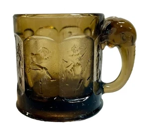 Vintage Imperial Glas Kinderreime Karneval Elefant Henkelbecher geräuchert 1976 4 Zoll - Bild 1 von 9