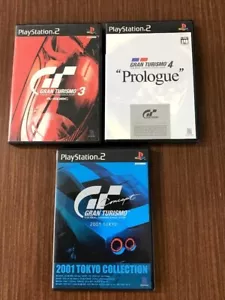 Lot 3 Gran Turismo 3 A-spec + 4 Prologue + 2001 TOKYO set PS2 Playstation 2 GT - Picture 1 of 3