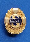vintage Scovill Zipper Company badge pin button 10K GOLD 
