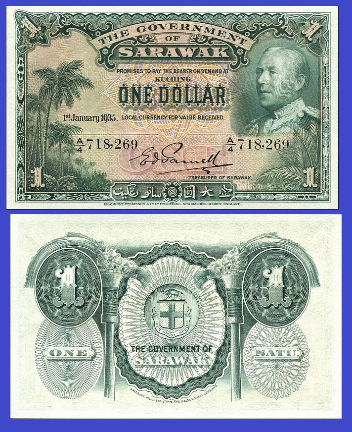 Sarawak 1 dollars 1935  *  Copy Foto 1 de 1