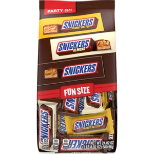 SNICKERS Variety Pack Fun Size Original, Peanut Butter & Almond Milk Chocolate C - Picture 1 of 10