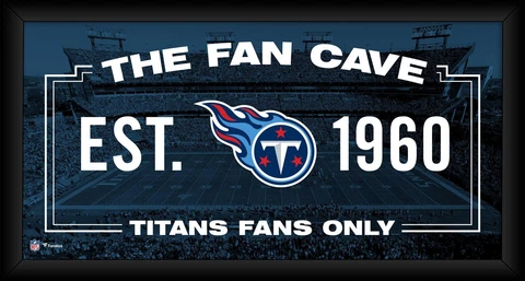 Tennessee Titans Framed 10" x 20" Fan Cave Collage Cover