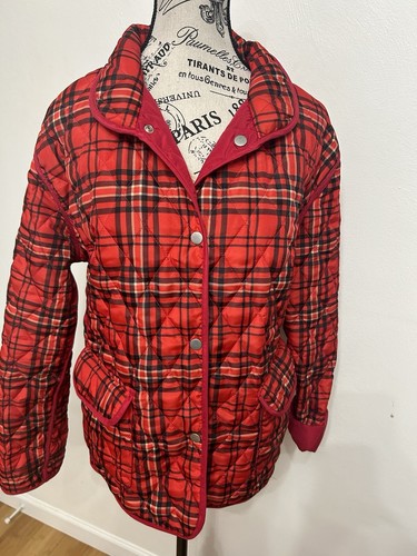 VETEMENTS Giacca da fienile trapuntata reversibile a quadri e rossa Countryside Chic classica americana L