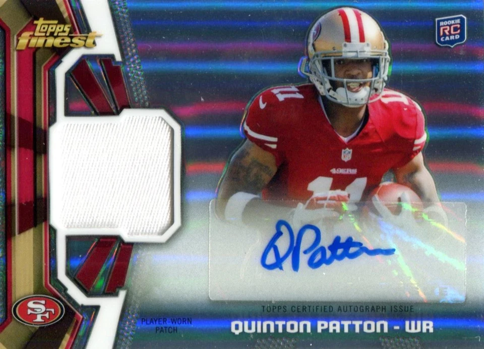Quinton Patton Autographed 2013 Topps Finest Rookie Jersey Card - Image 1 of 1