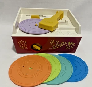 Mattel Fisher Price Music Box Record Player 5 Records 2014 Version - Picture 1 of 11