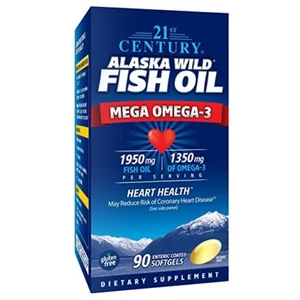 21st Century Alaska Wild Fish Oil Softgels, 90 Ct - Picture 1 of 1