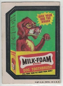 Paquetes extravagantes vintage de 1970 espuma de leche para perro cepillo de dientes tarjeta coleccionable bronceado espalda - Imagen 1 de 1