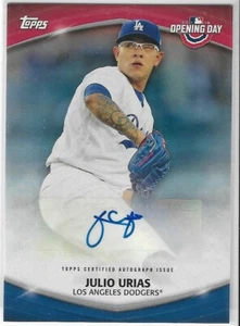 2018 TOPPS OPENING DAY AUTO AUTOGRAPHED Julio Urias - Picture 1 of 2