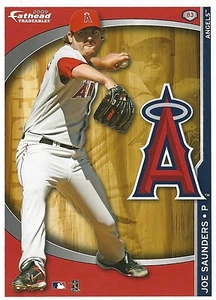 JOE SAUNDERS FATHEAD TRADEABLES REMOVABLE STICKER ANAHEIM ANGELS LOGO 2009 #83 - Picture 1 of 3