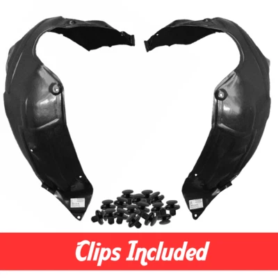 Front Driver & Passenger Fender Liner Set w/ Clips For 1992-1996 Toyota Camry - Image 1 of 4