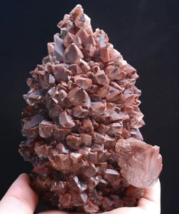 613g Natural Perfecto Dipiramidal Rojo Calcita CLUSTER Muestra Mineral / China - Imagen 1 de 12