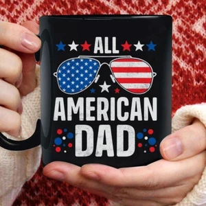 All American Dad Mug, Patriotic 4th of July Mug For Grandpa, Fathers Day Gift - Picture 1 of 2