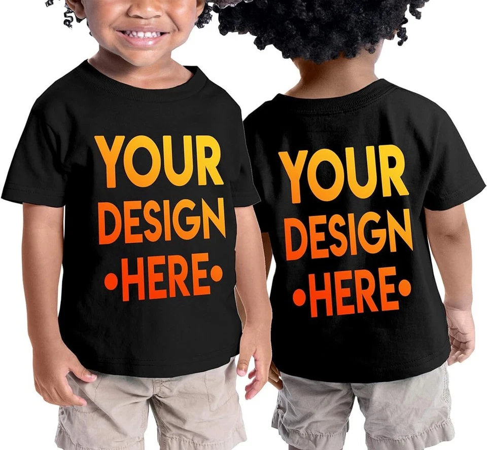 Camiseta Personalizada Personalizada para Niños Personalizada con Foto Texto Logo DTF Camisas Gildan Foto 1 de 1