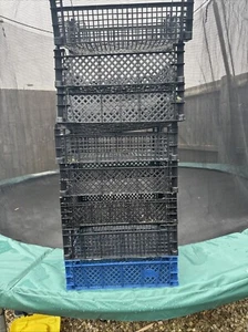 4 X Stackable Plastic Tray, Crate, Box 40x30x15cm - Mushroom, 🍓FAST Delivery - Picture 1 of 2