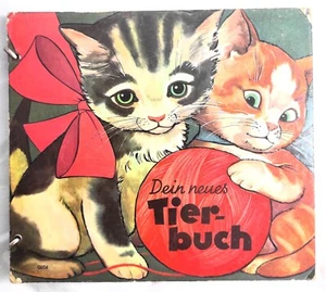 🐴  Dein neues Tierreich - vintage Kinder Pappbuch Spiralbindung - sehr selten - Bild 1 von 3
