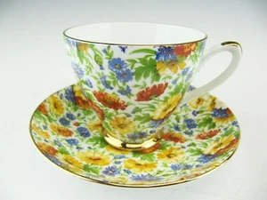 Royal Imperial Finest Bone China Cup & Saucer Floral Chintz - Picture 1 of 9