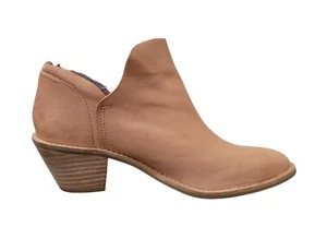 Anthropologie Kelsi Dagger Brooklyn Kenmare Tan Genuine Leather Angle Bootie 6 - Picture 1 of 9