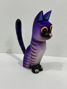 Beautiful Cat Alebrije Oaxaca Woodcarving Mexican Folk Art - Picture 1 of 5