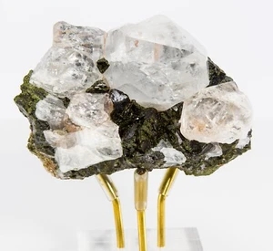 Green Epidote and Quartz Crystal Cluster Hakkari Turkey 77mm 211g H2111 - Picture 1 of 14