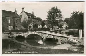 River Windrush & Bridge Bourton on the Water Old Photo Postcard Gloucestershire - Foto 1 di 2