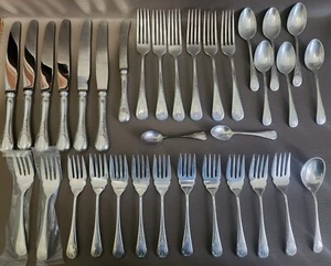 Vintage Birks STERLING Silver 34 Piece Brentwood Flatware Silverware Set - Picture 1 of 5