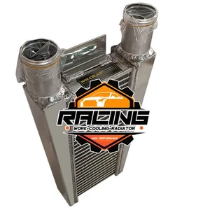 Aluminum Turbo Intercooler Front Mount Same One Side Universal 2.5" Inlet&Outlet - Picture 1 of 6