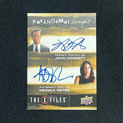 2025 X-Files Government Conspiracies Robert Patrick Annabeth Gish Dual Auto ADRA - Image 1 of 2
