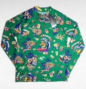 NWT Polo Ralph Lauren Polo Surfer Bear Performance Rash Guard Big Kids XL 18-20 - Picture 1 of 13