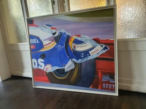 Fritz Köthe "Heinz Harald Frentzen - Michael Schuhmacher" Ölgemälde von 1997 - Bild 1 von 8