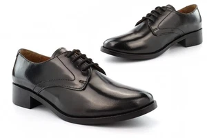 Zapatos escolares de cuero para niñas Zapatos de cadete para mujeres Zapatos de trabajo de cuero real para damas - Imagen 1 de 5