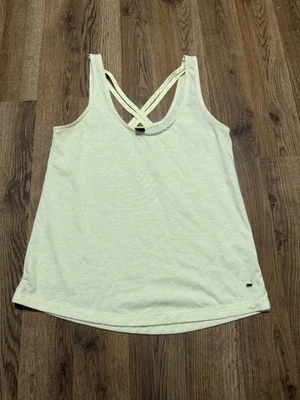 Camiseta sin mangas Helly Hansen, para mujer talla pequeña, amarilla, recortada en la espalda Foto 1 de 4