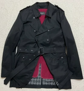 Burberry Black Label Herren Trenchcoat mit Innenfutter schwarz Baumwolle Gr. L schneller Versand - Bild 1 von 19