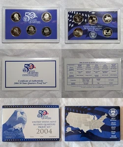 2004 State Quarter Proof Set * 5 Clad Coins * OGP & COA * FREE Shipping! - Picture 1 of 7
