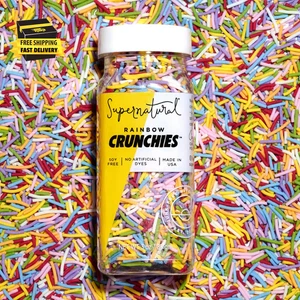 Rainbow Crunchies Natural Sprinkles di, Made in USA, senza coloranti artificiali, soia fr - Foto 1 di 6