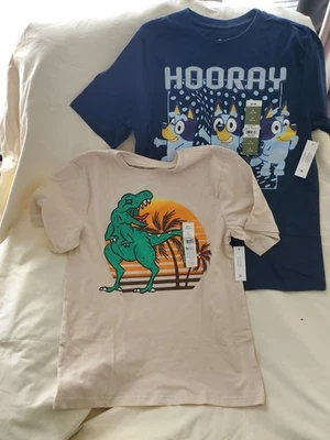 Bluey Dinosaurio Camisas Manga Corta XL 14 16 Niños Foto 1 de 4