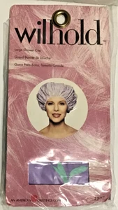 Wilhold Bouffant Shower Cap Splash cap Nylon Eyelet Pink #1230 New Old Stock USA - Picture 1 of 2