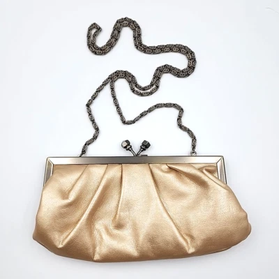 Bolso de Noche Jessica McClintock De Colección Bolso sin asas Tono Dorado Estrás Cierre Cadena Foto 1 de 4