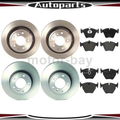 Pastillas de freno y rotores delanteros traseros para BMW 528i 1998 1997 Brembo Foto 1 de 4