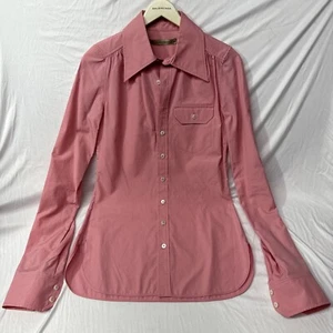 Balenciaga Pink Dress Shirt Cotton Solid Pink Sz 36 Women Chest 30 inch - Picture 1 of 15