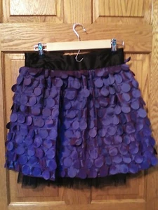 Girls 2-HIP by WRAPPER Bubble Skirt Purple Shiny Iridescent Girl's Size 14 - Picture 1 of 4