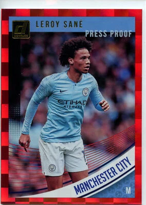 2018-19 Donruss RED PRESS PROOF Parallel #40 Leroy Sane - Manchester City Qty - Image 1 of 2