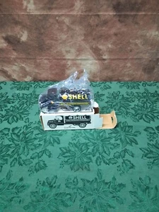 Vintage Shell Gasoline Tanker Die Cast Bank Black In Color In The Original Box - Picture 1 of 1